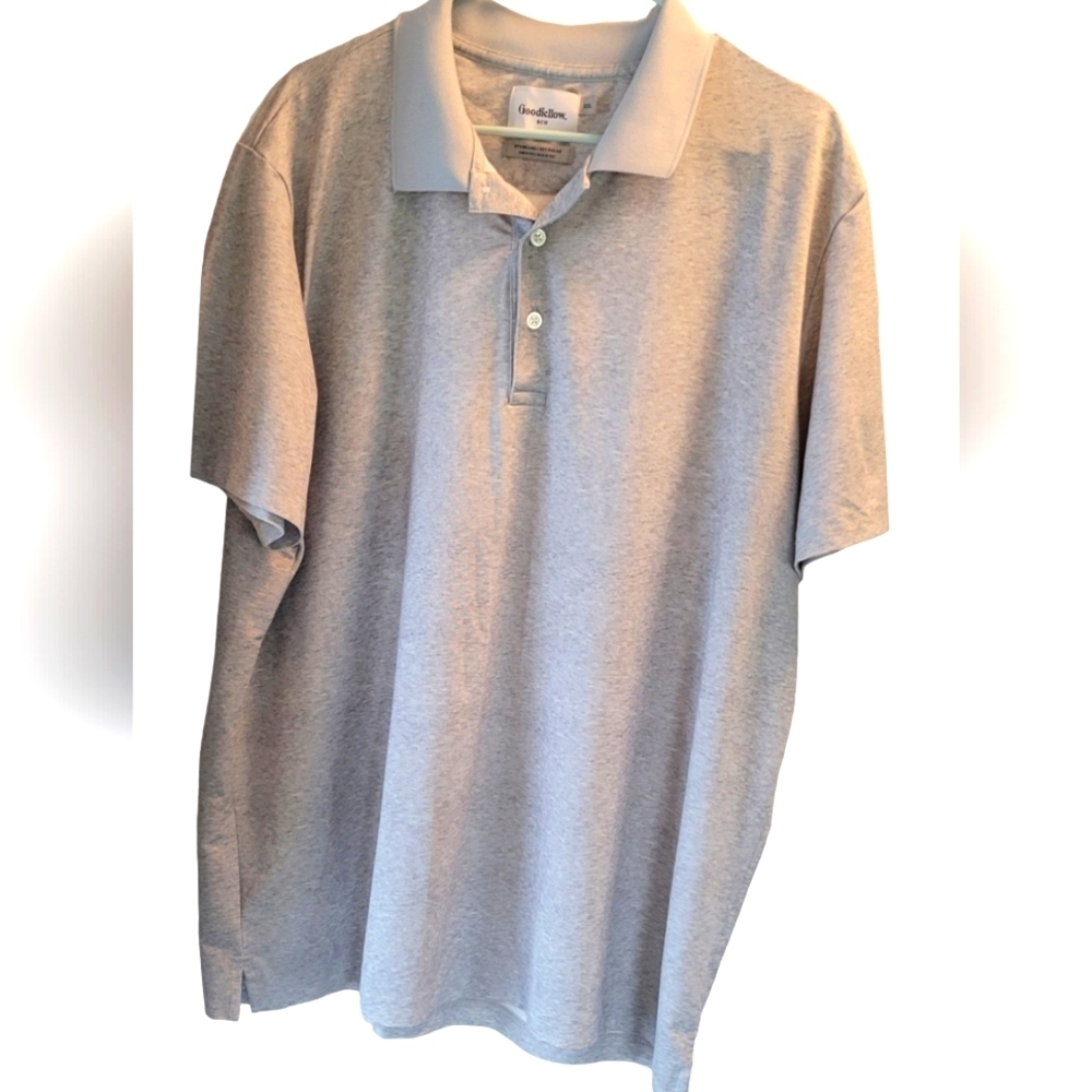 Mens Goodfellow & Co gray short sleeve polo - Picture 1 of 2